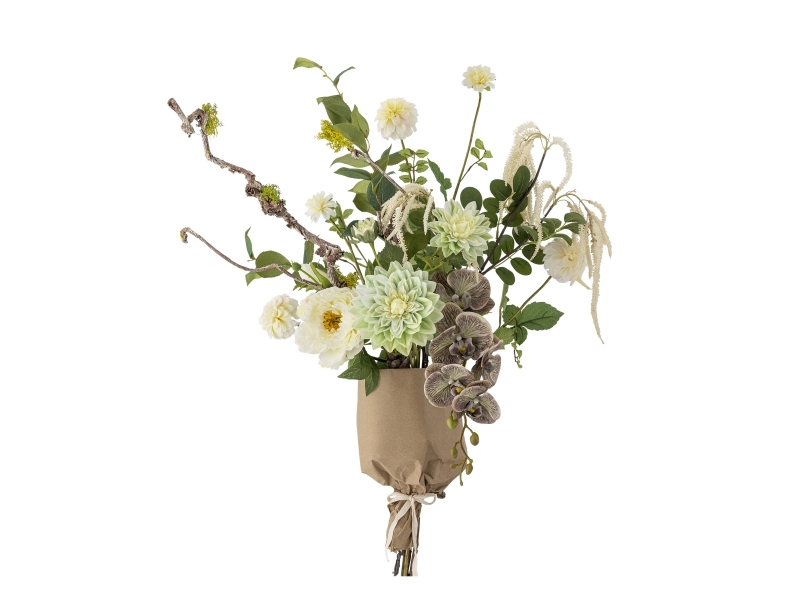 Bloomingville Rise Buket, Hvid, Kunstige Blomster