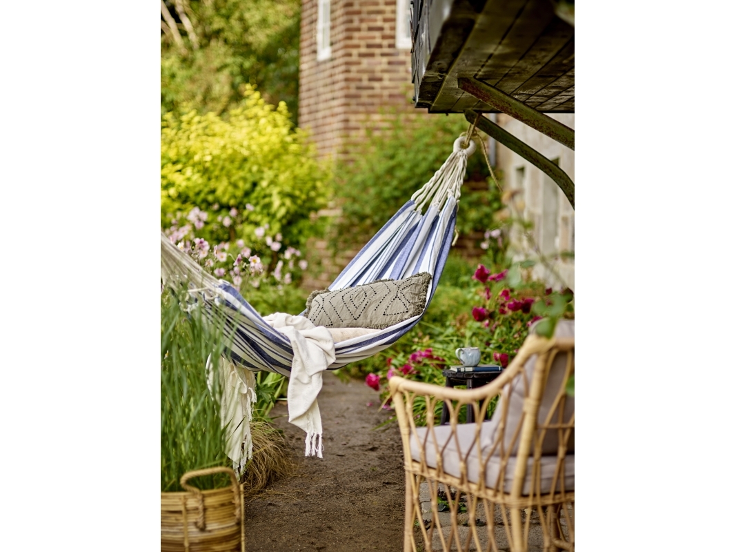 BLOOMINGVILLE Remo Hængekøje, Blå, Bomuld | Grill, Bål & Terrasse - Terrass - Parasoller/Parasollfötter | GameStuff