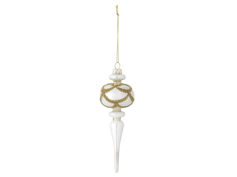 Bloomingville Hisar Ornament, Weiß, Glas