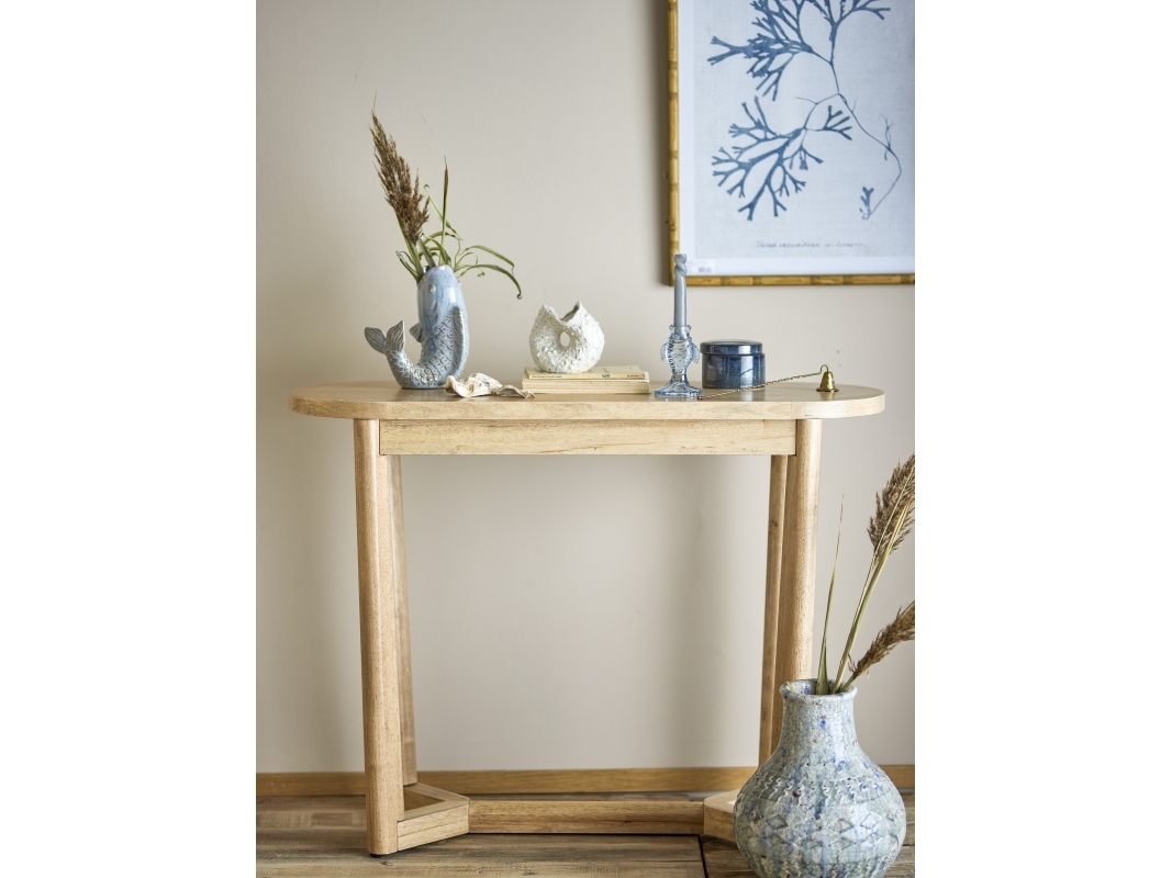 CREATIVE COLLECTION Serrone konsolbord, m. 2 skydelåger - natur papirfinér (100x33)