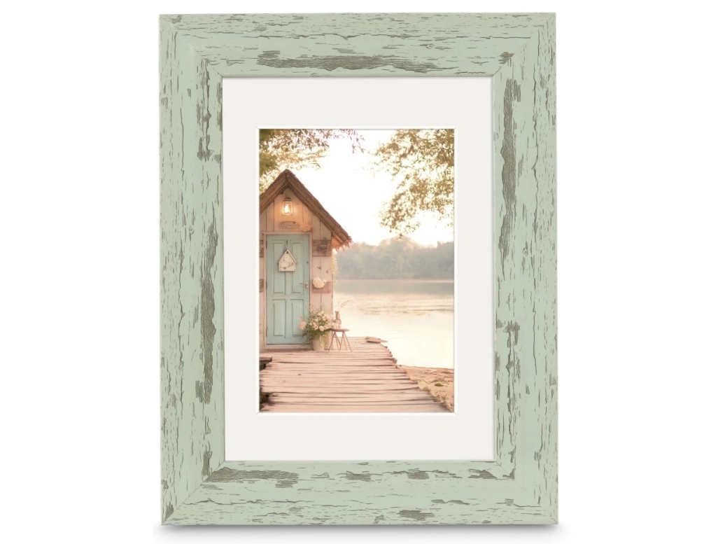 Hama Cottage, Enkelt Billedramme, Plast, Polystyren, Mintfarve, Bord, Væg, 9 X 13 Cm, Reflekterende