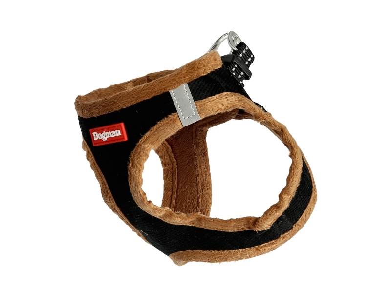 Dogman Step-in Plush Hundsele Svart Xxs