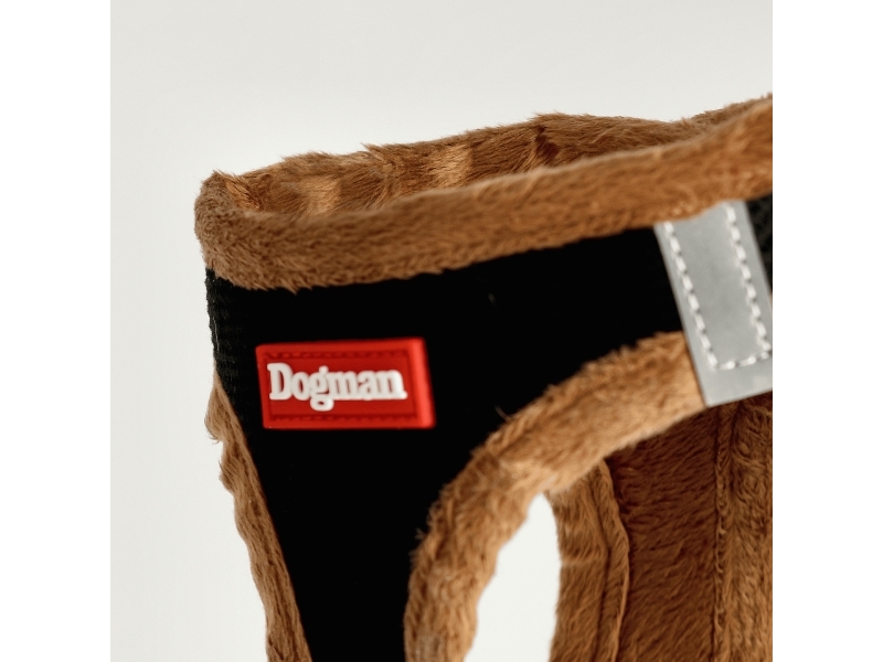 Dogman Step-In Plush Hundesele Sort Xxs