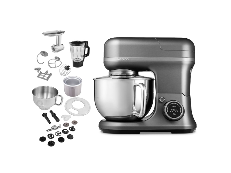 MEDION MD18440, 5 l, Grå, 1,5 l, Rostfritt stål, 1200 W, 442 mm | Köksapparater - Köksmaskiner - Matberedare | GameStuff