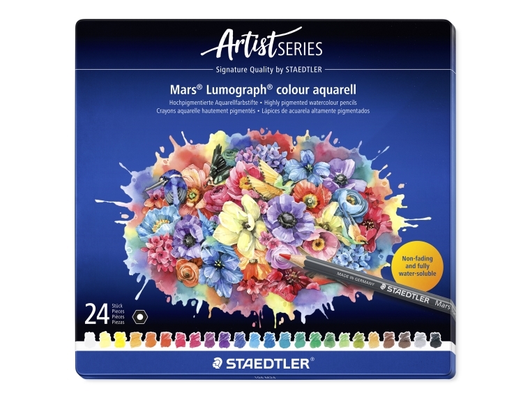 Staedtler Mars Lumograph, Mjuk, Multifärg, 24 styck | Skrivredskap - Blyertspennor & pencils - Stiftpennor | GameStuff