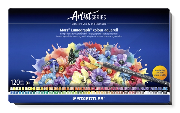 Staedtler Mars Lumograph, Pehmeä, Monivärinen, 120 kpl
