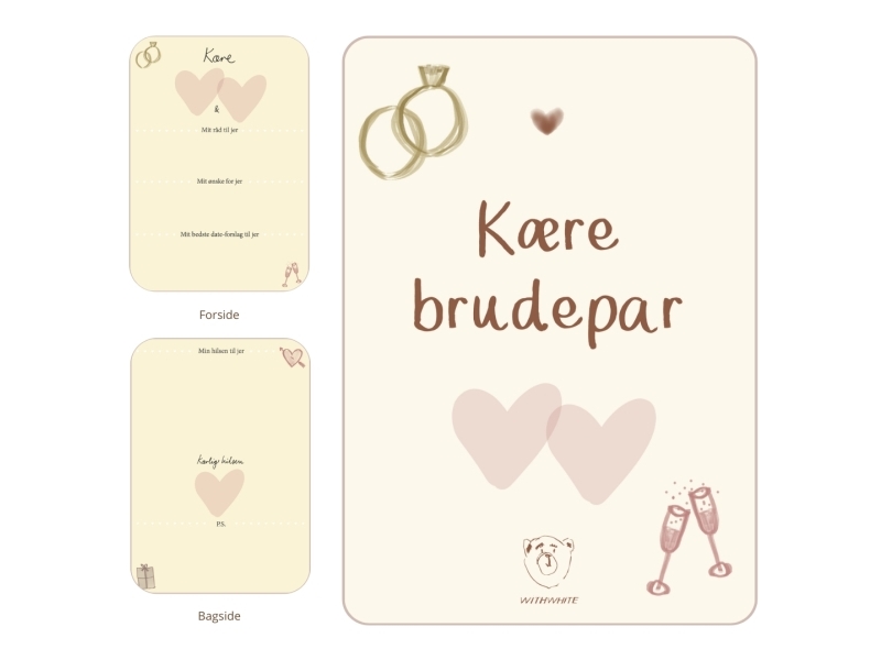 Kære Brudepar - Hilsner Fra Gæsterne | Julie Dam Andersen