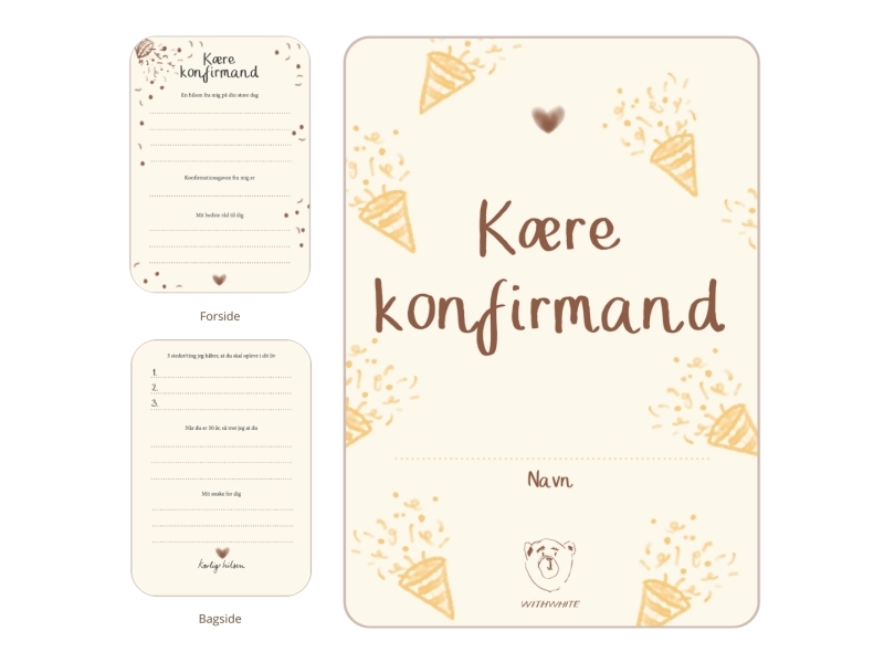 Kære konfirmand - hilsner fra gæsterne | Julie Dam Andersen