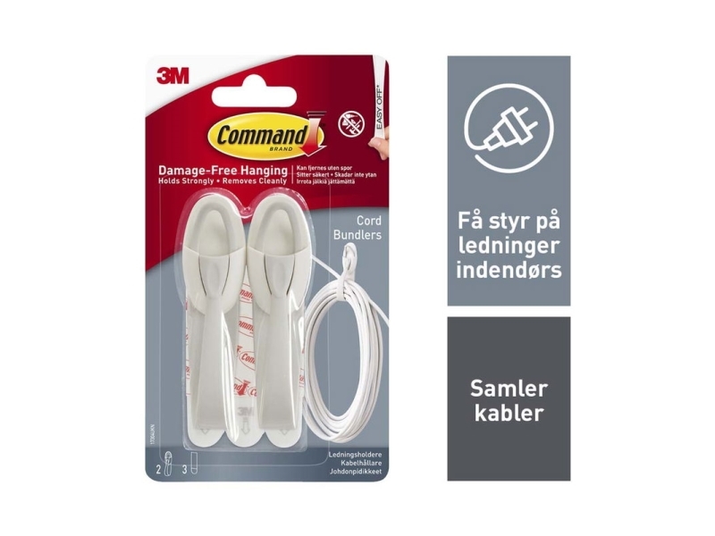 Kabelholdere Command hvid 17304