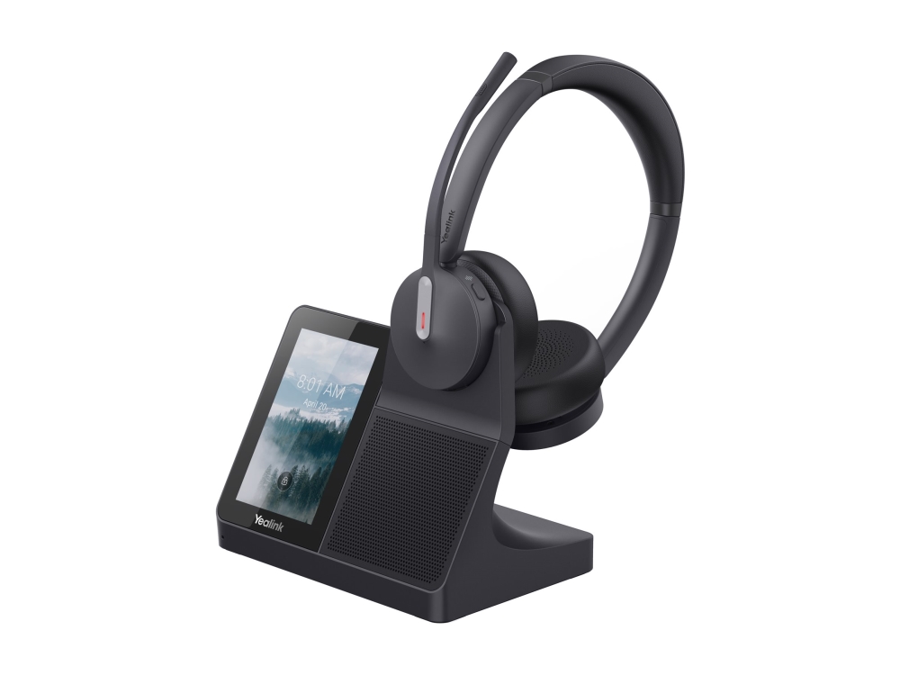 Yealink Wh64 Workstation Dual - Headset - På Øret - Dect - Trådløs - Certified For Microsoft Teams