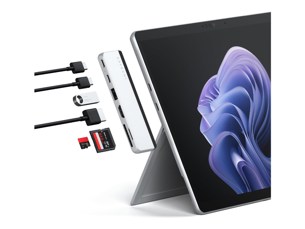 Satechi Dual Usb-C Hub - Dockingstation - For Tablet - Usb-C X 2 - Usb4, Hdmi