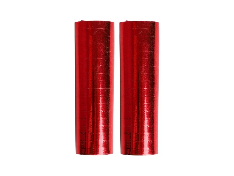 Rote Metallic-Serpentinen, 2 Stk.