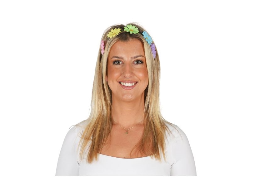 Stirnband Mit Blumen In Pastellfarben