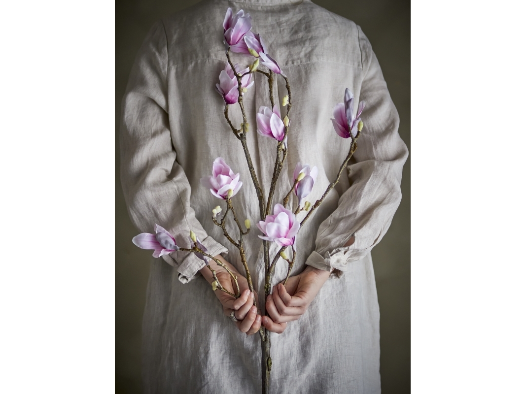 Bloomingville - Magnolia Gren, Rosa, Kunstige Blomster, D37xH125 cm