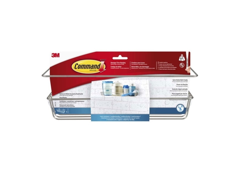Badehylde Command satineret nikkel BATH31-SN