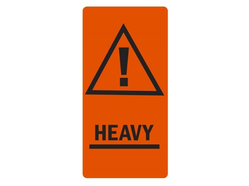Etiketten Quadratisch Heavy Außenliegend 100,00 X 50,00 Mm Kraft/Pe Permanent Orange Rolle