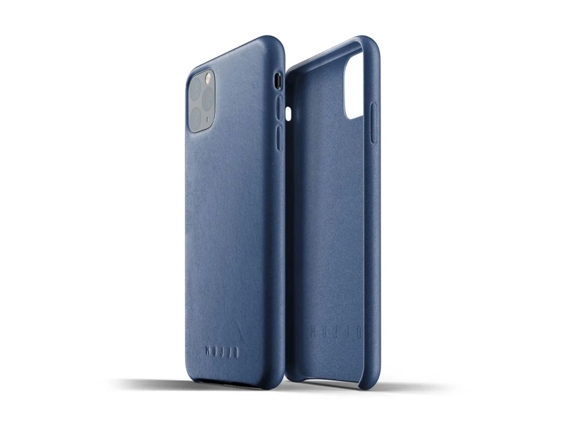 Mujjo Leather Case, Cover, Apple, Iphone 11 Pro Max, 16,5 Cm (6.5"), Blau