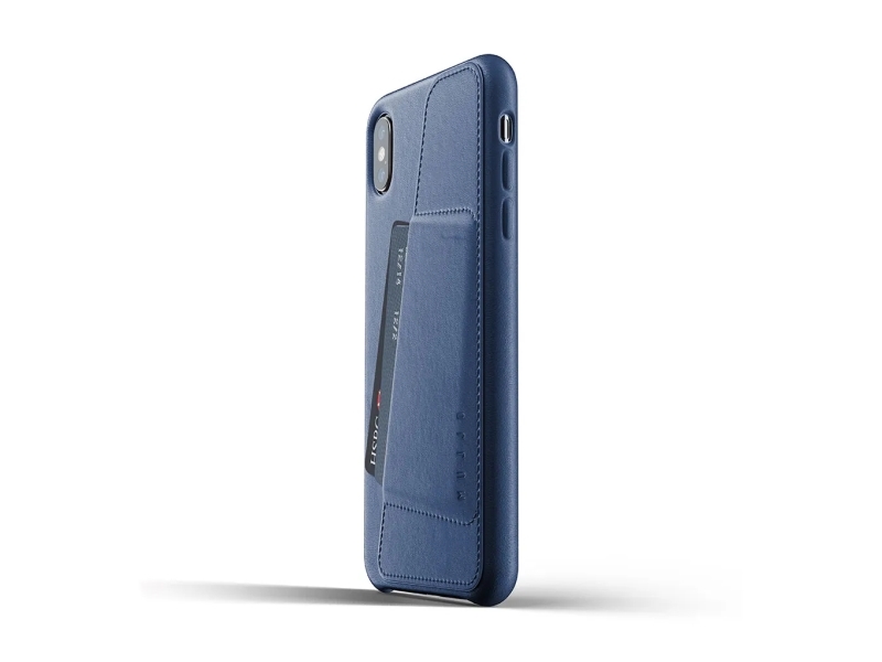 "Mujjo Leder-Etui Für Iphone Xs Max - Monaco Blau.