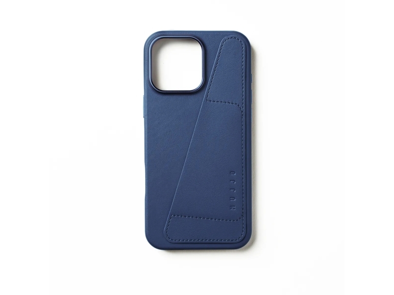 Mujjo Wallet Ledertasche Für Iphone 16 Pro Max - Blau