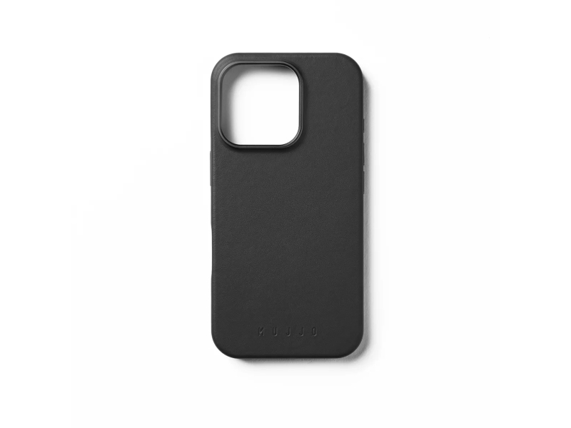Mujjo Leather Case, Cover, Apple, iPhone 16 Pro, 15,5 cm (6.1), Sort