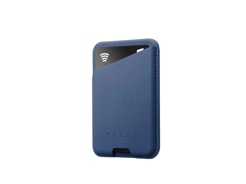 "Mujjo Leder Magsafe Card Wallet - Das Ultimative Accessoire Für Ihr Iphone - Monaco Blue