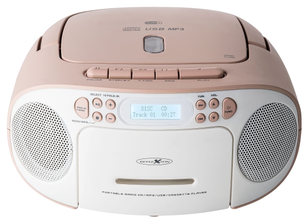 CD-radio Reflexion Reflexion DAB+, DAB, FM Vit, rosa | TV, Ljud & Bild - Stereo - Radio (DAB och FM) | GameStuff