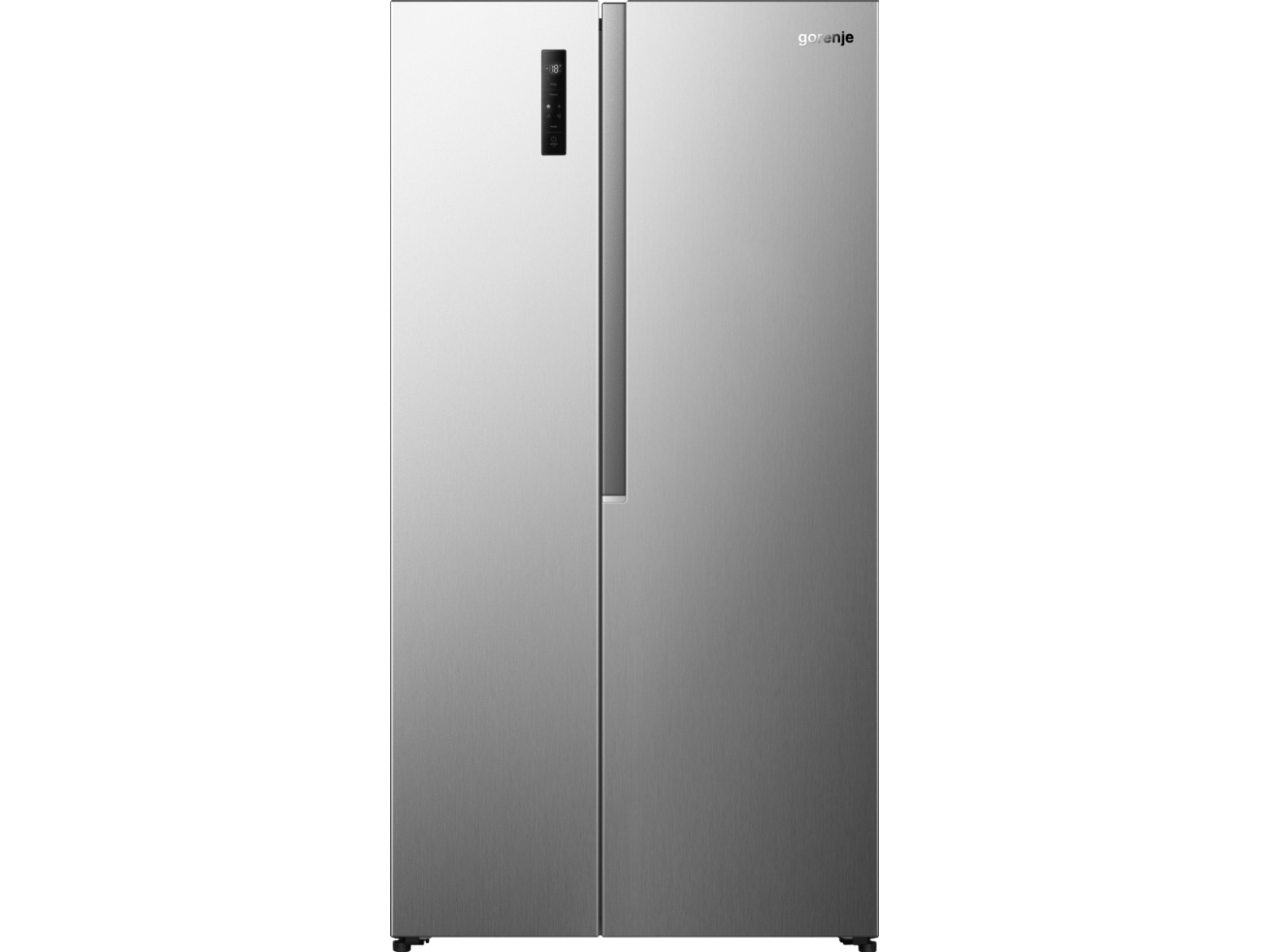 Gorenje Side by side køle /fryseskab med MultiFlow Cooling til jævn luftcirkulation i hele skabet. NoFrost Plus eliminerer manuel afrimning, mens SuperCool og FastFreeze hjælper med at opretholde optimale forhold for nyindsatte dagligvarer., Fritstående, Amerikansk dør, Grå, 2 dør(e), Berøring, LED