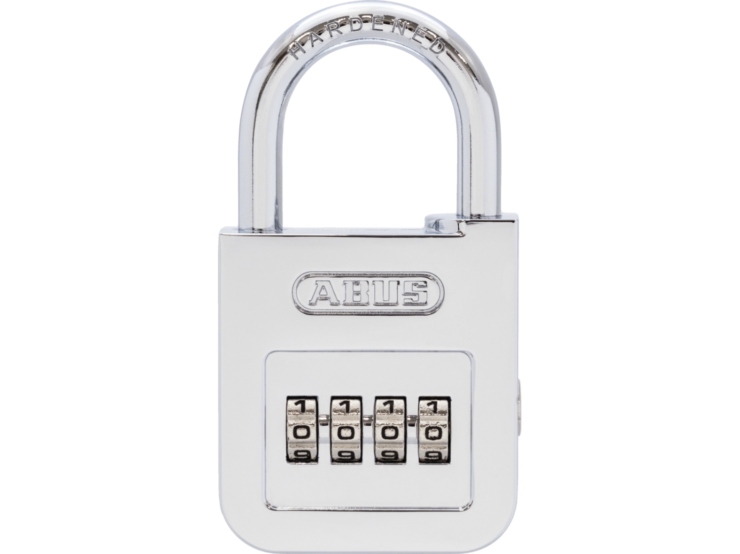 Abus 160/50 Sb, Herkömmliches Vorhängeschloss, Zahlenschloss, Schließanlage, Pforte, Werkzeugkasten, Edelstahl, Stahl