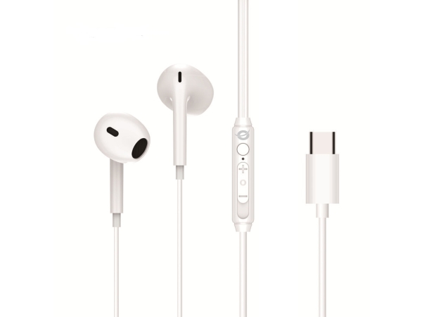 Conceptronic Brendan02w Usb-C Earbud-Headset, Kabelgebunden, Anrufe/Musik, 20 - 20000 Hz, 13 G, Kopfhörer, Weiß