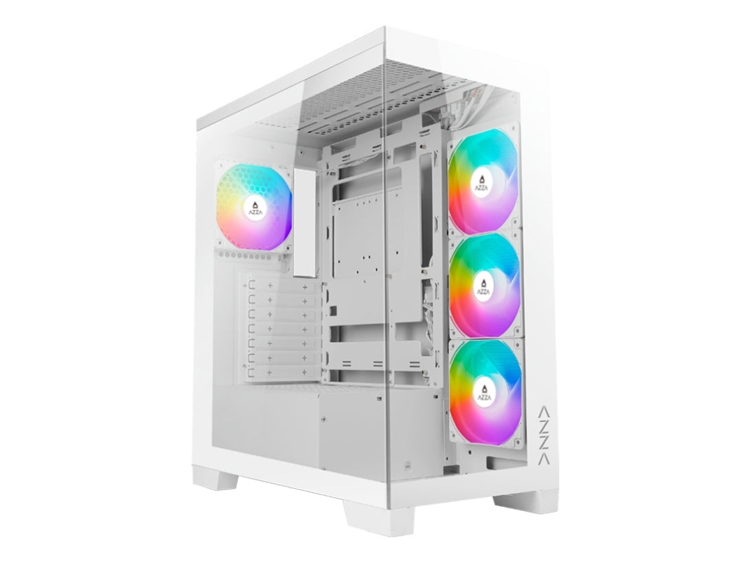 Azza Cove, Midi Tower, Pc, Schwarz, Atx, Itx, Micro-Itx, Gehärtetes Glas, Multi