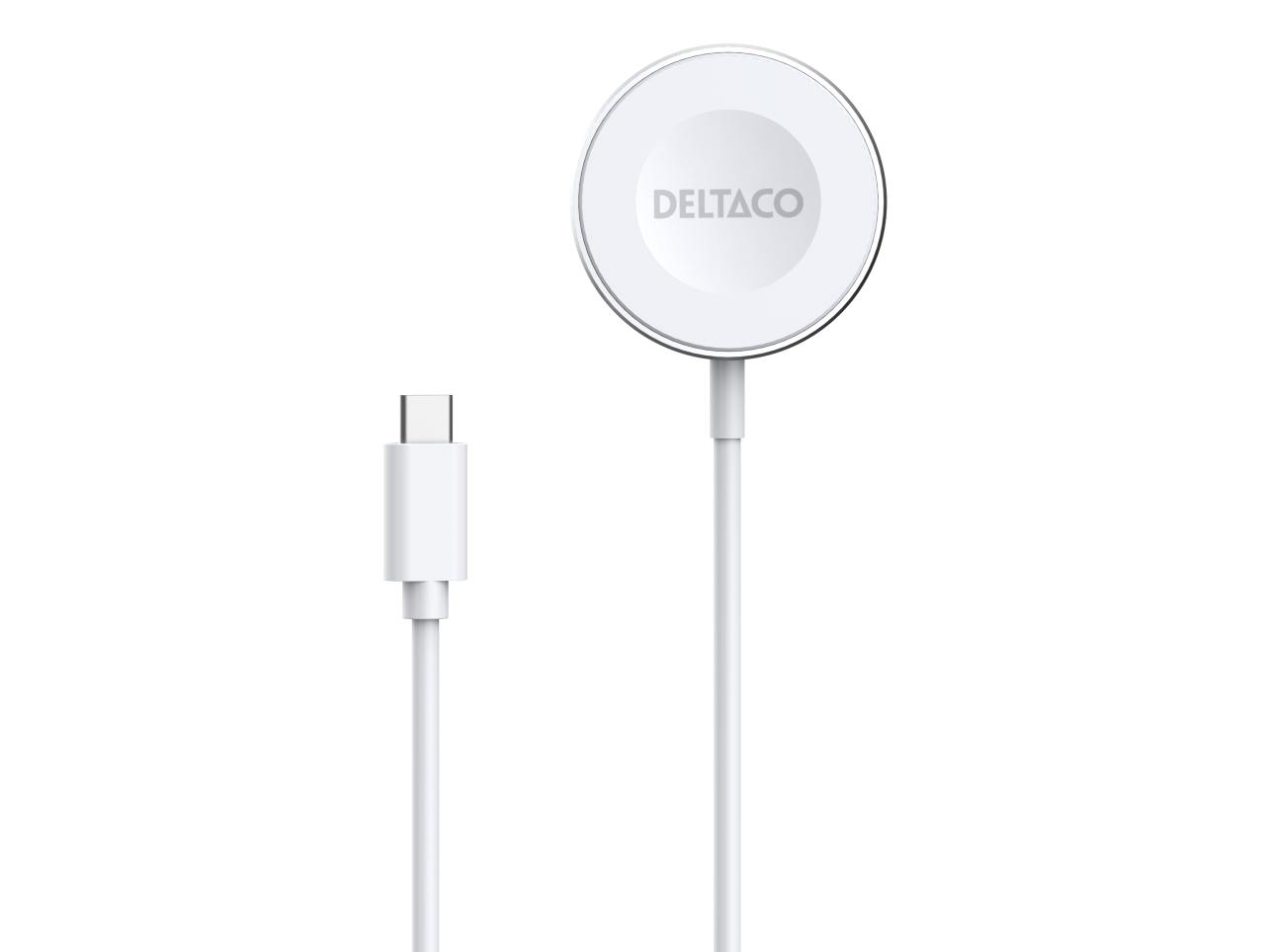 Deltaco Awc-103, Drinnen, Usb, Kabelloses Aufladen, 1 M, Weiß