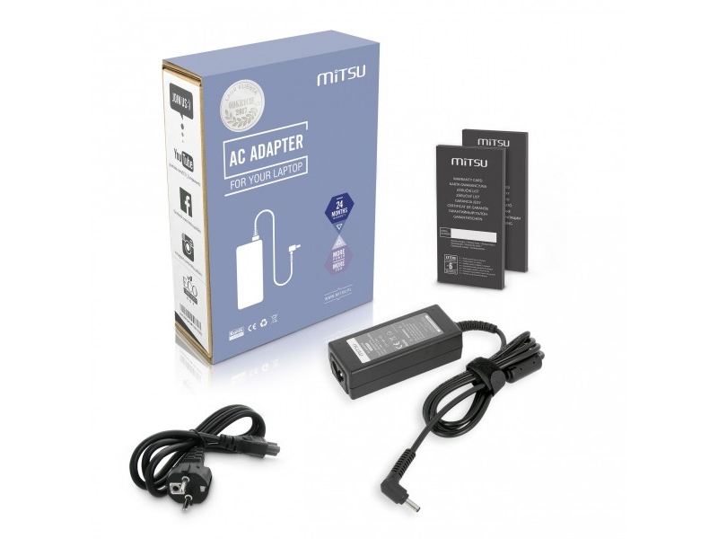 Mitsu 19V 1,75A AC-adapter (4,0x1,35) til Asus