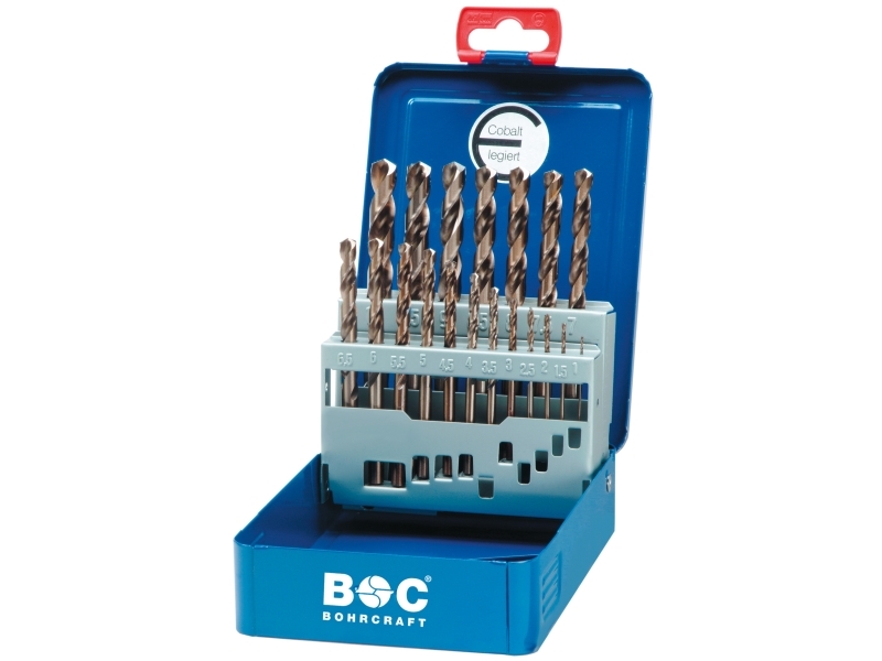 Bohrcraft Spiralborsæt Me10 1,0-10,0X0,5Mm Din 338 Hss-E Co5 - 19 Dele