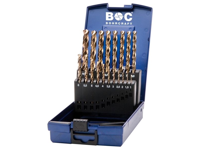 Spiralbohrer-Set Ke10 1,0-10,0X0,5Mm Din 338 Hss-E Co5 P-Plus - 19 Teile