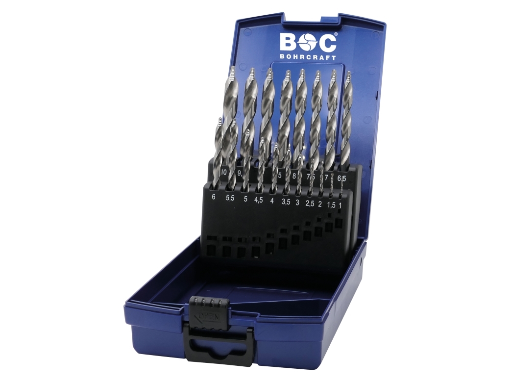 Bohrcraft Spiralborsæt Kg10 Turbo Step Hss-G Din 338 1-10Mm - 19 Dele Abs-Box