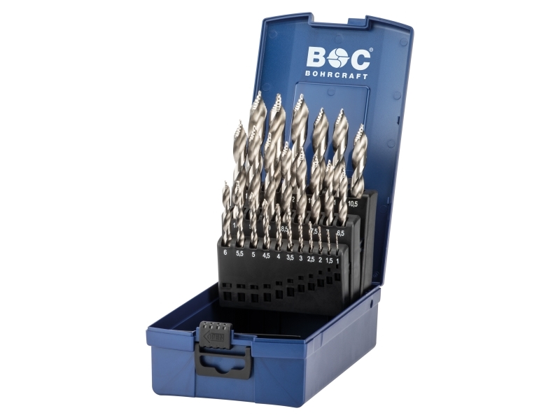 Bohrcraft Spiralborsæt Kg13 Turbo Step Hss-G Din 338 1-13Mm - 25 Dele Abs-Box