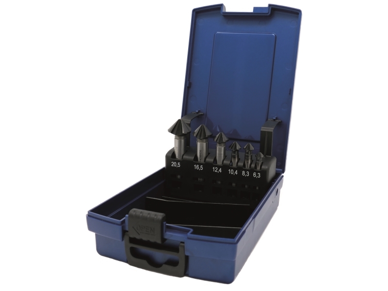 Bohrcraft Forsænkersæt Ks6-K 6,3-20,5Mm Hss-G Al-Cro 90° 5 Dele Abs-Box