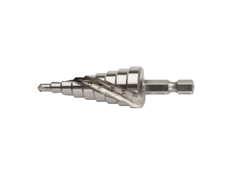 Stufenbohrer 4-12Mm 1/4-Schaft Hss-G 1"