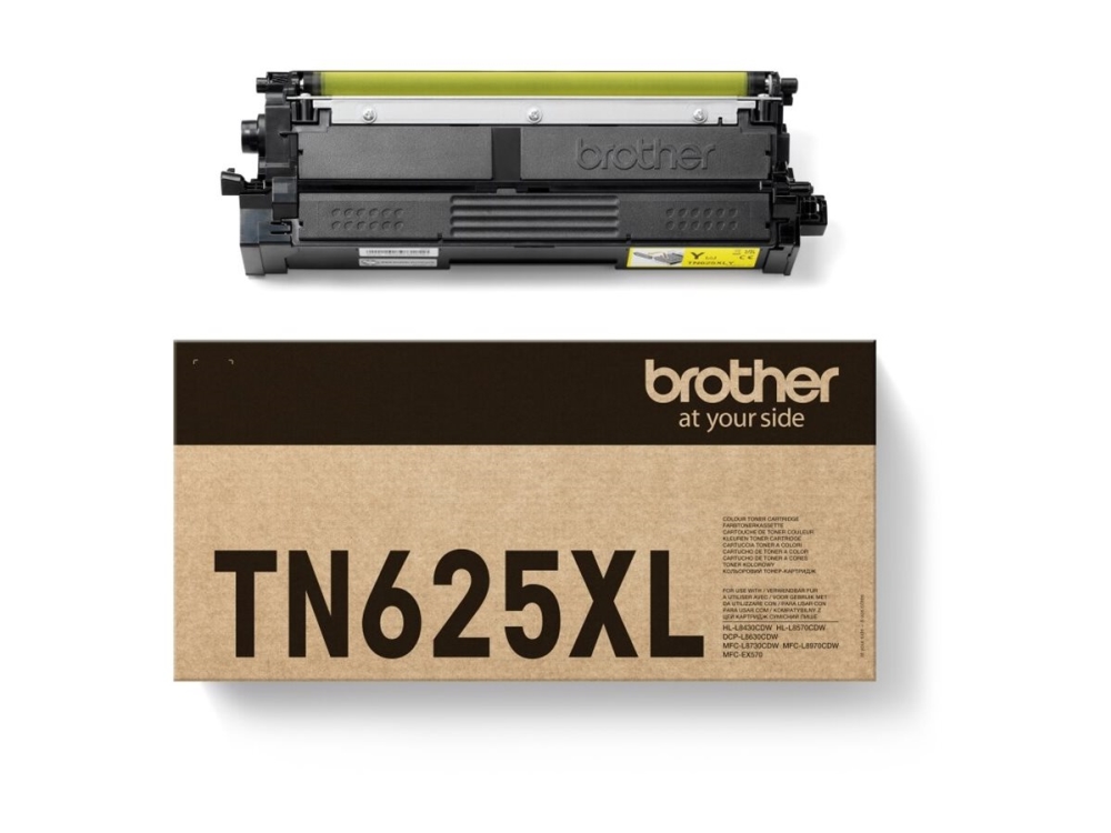 Brother Tn625xly - Høj Kapacitet - Gul - Original - Boks - Tonerpatron - For Brother Dcp-L8630cdw, Hl-L8430cdw, Hl-L8570cdw, Mfc-L8730cdw Workhorse M
