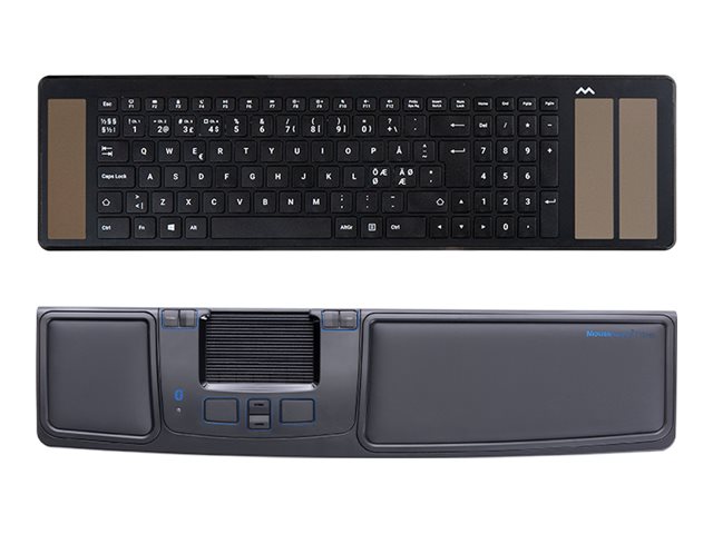 Mousetrapper Prime & Type, Volle Größe (100%), Verkabelt & Kabellos, Usb + Bluetooth, Schwarz, Maus Enthalten