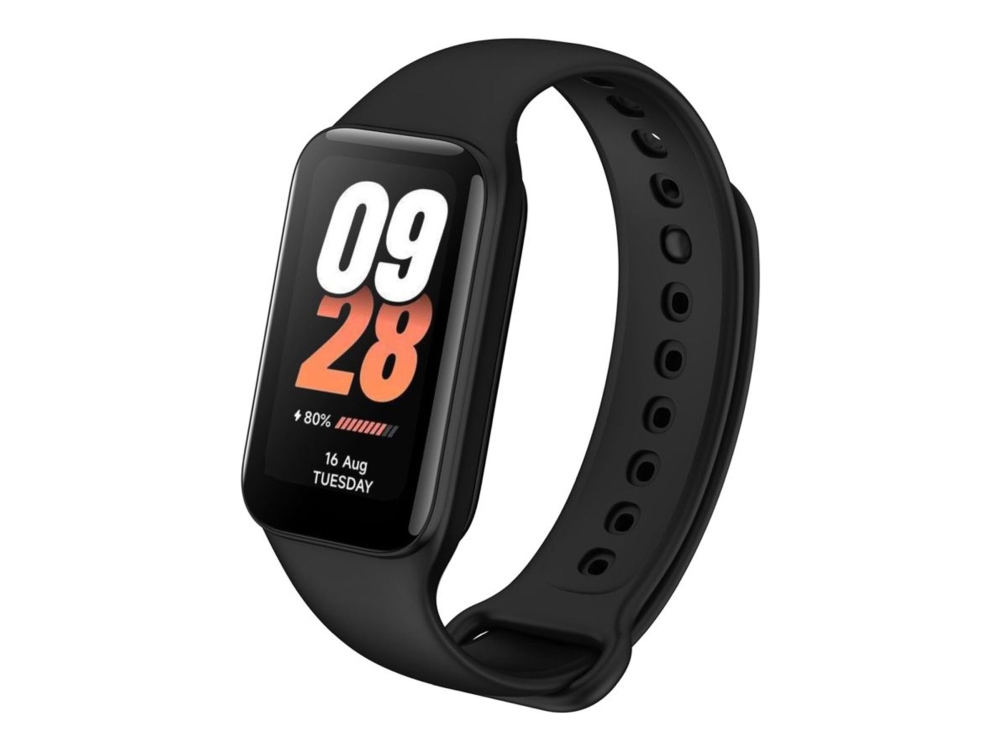 Fester Silikonarmband Für Xiaomi Smart Band 8 Active/9 Active, Schwarz