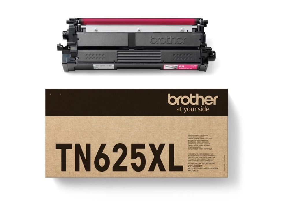 Brother Tn625xlm - Høj Kapacitet - Magenta - Original - Boks - Tonerpatron - For Brother Dcp-L8630cdw, Hl-L8430cdw, Hl-L8570cdw, Mfc-L8730cdw Workhor