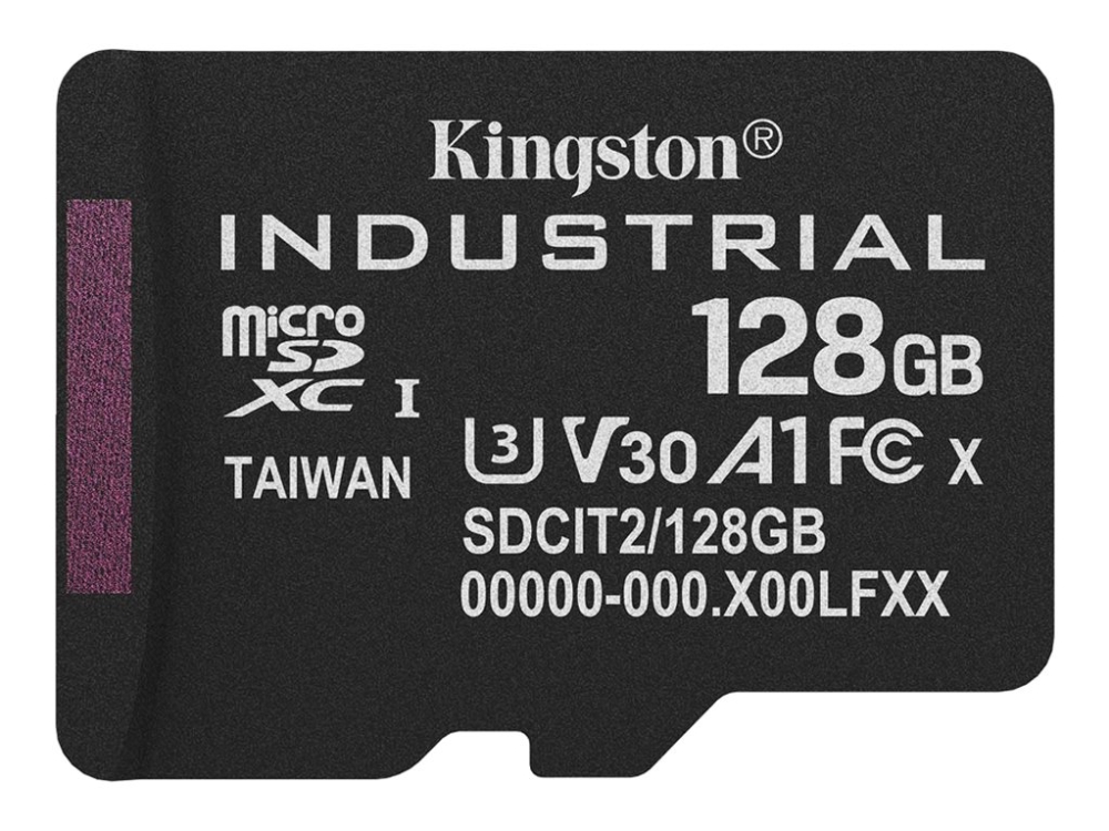 Kingston Technology 128Gb Microsdxc Industrial C10 A1 Pslc Karte Einzelpackung Ohne Adapter, 128 Gb, Microsd, Klasse 10, Uhs-I, 100 Mb/S, 80 Mb/S
