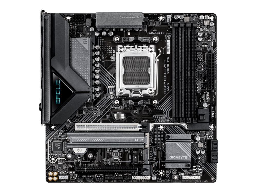 Gigabyte B850m Eagle Wifi7 - Bundkort - Micro Atx - Socket Am5 - Amd B850 Chipset - Usb-C 3.2 Gen2, Usb 3.2 Gen 2, Usb 3.2 Gen 1 - 2.5 Gigabit Lan, W