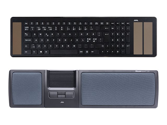 Mousetrapper Lite & Type, Volle Größe (100%), Verkabelt & Kabellos, Usb + Bluetooth, Schwarz, Maus Enthalten