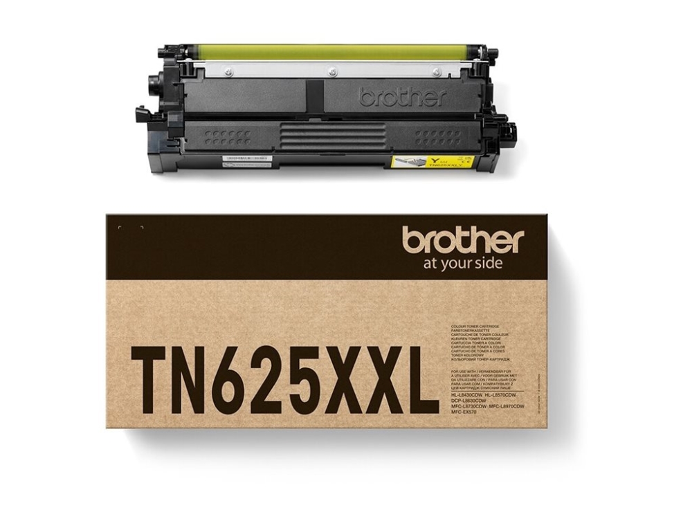 Brother TN625XXLY - Høj kapacitet - gul - original - boks - tonerpatron - for Brother DCP-L8630CDW, HL-L8430CDW, HL-L8570CDW, MFC-L8730CDW  Workhorse MFC-L8970CDW