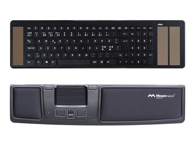 Mousetrapper Advance 2.0 & Type, Volle Größe (100%), Verkabelt & Kabellos, Usb + Bluetooth, Qwerty, Schwarz