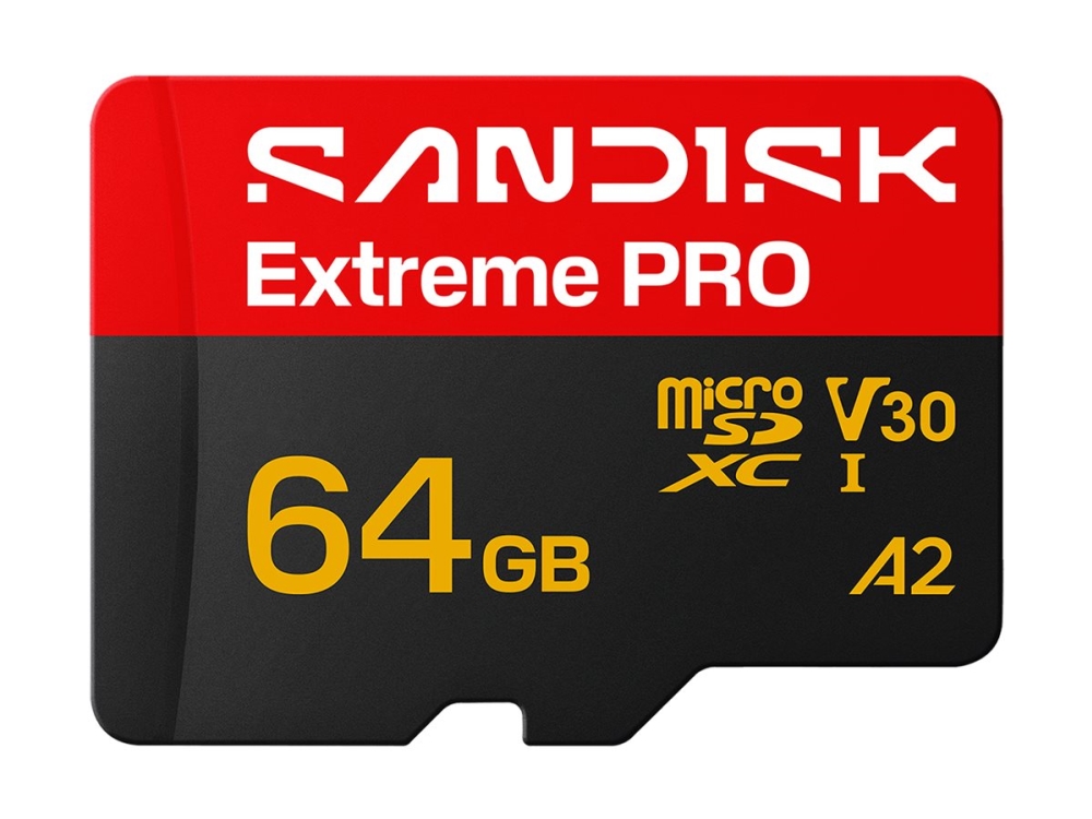 Sandisk Extreme Pro - Flashhukommelseskort - 64 Gb - A2 / Video Class V30 / Uhs-I U1 - Microsdxc Uhs-I