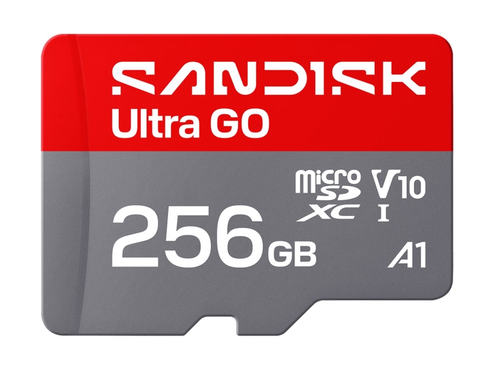 SanDisk Ultra GO - Flashhukommelseskort - 256 GB - A1 / UHS-I U1 / Class10 - microSDXC UHS-I