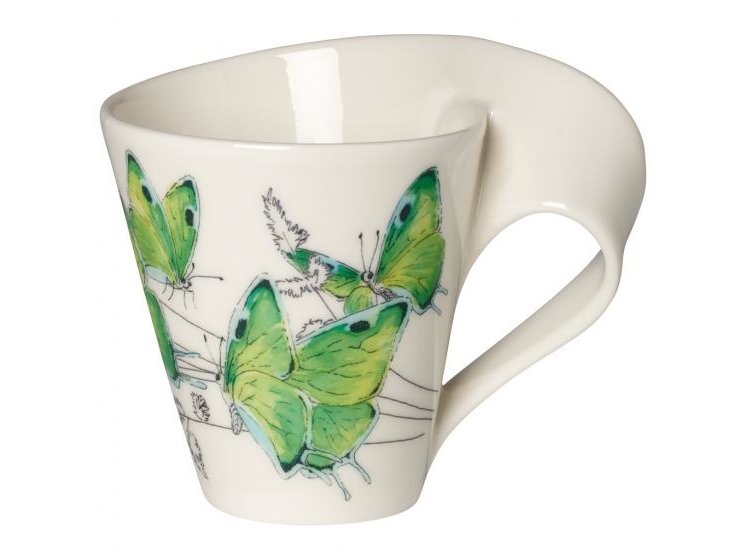 Villeroy & Boch Newwave, Einzelbild, 0,3 L, Kaffee, Schwarz, Grün, Weiß, Porzellan, Newwave